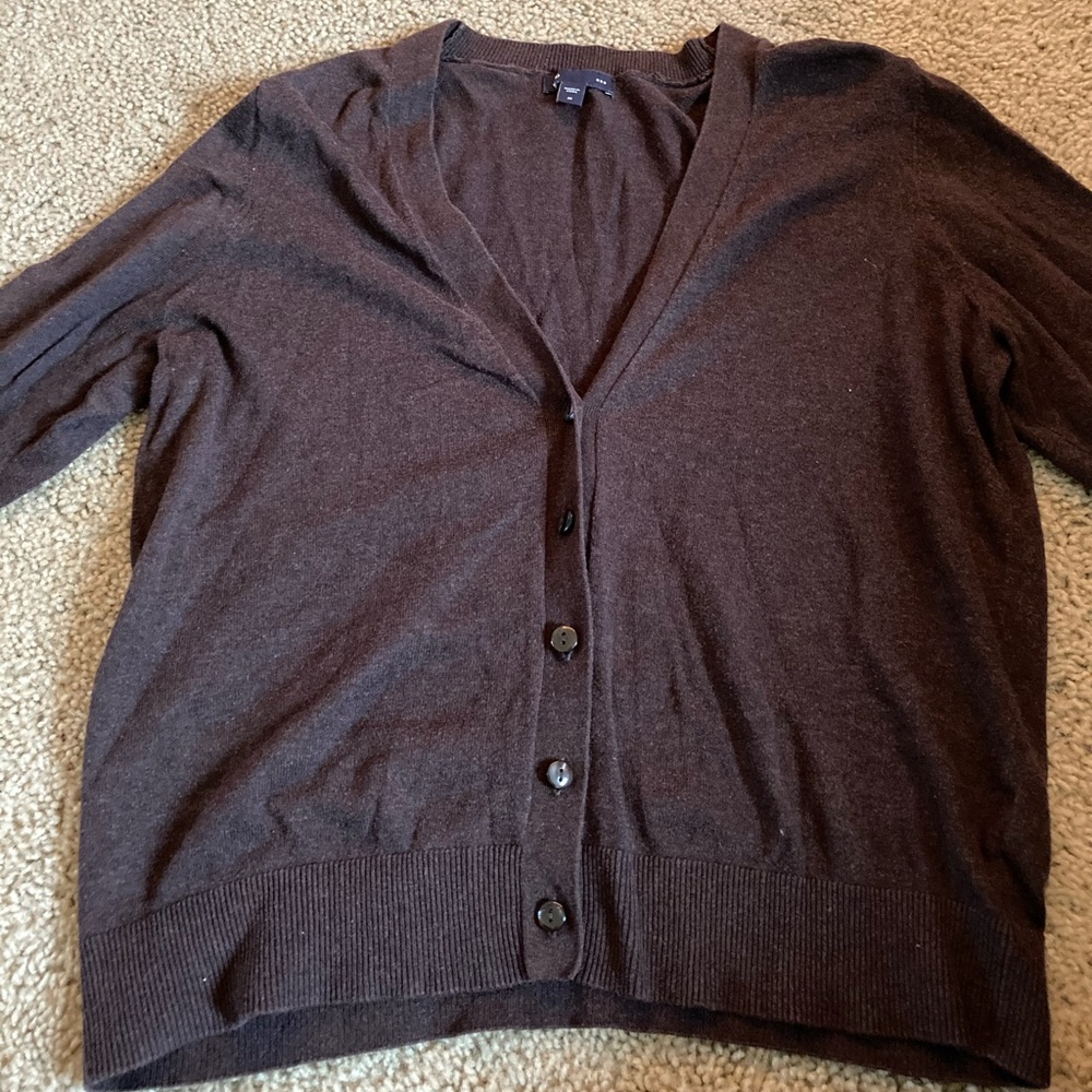 Brown 3/4 length cardigan